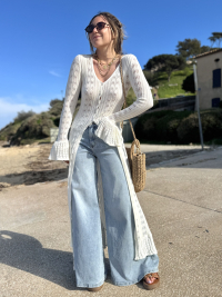 Robe-gilet écrue