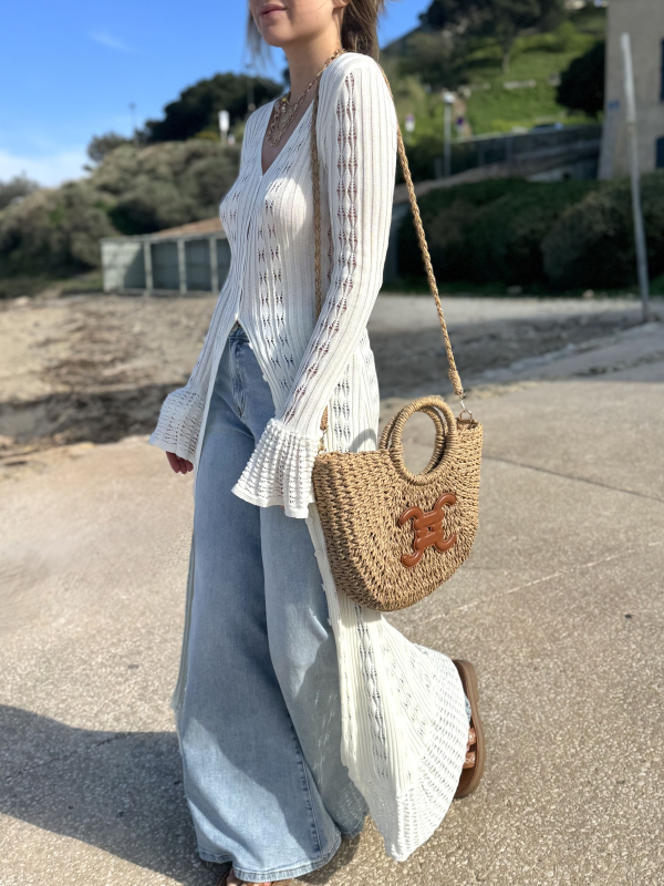 Robe-gilet écrue