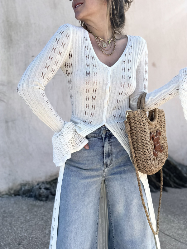 Robe-gilet écrue