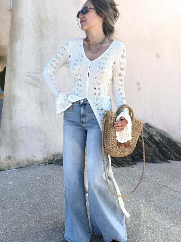 Robe-gilet écrue