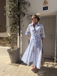 Robe HAILEY longue bleue