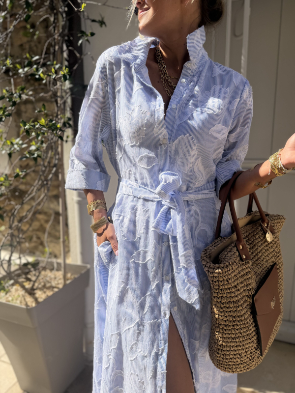 Robe HAILEY longue bleue