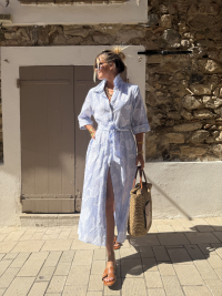 Robe HAILEY longue bleue