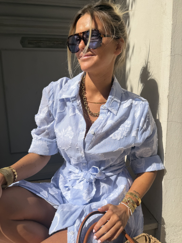 Robe HAILEY longue bleue