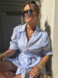 Robe HAILEY longue bleue