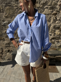 Short écru avec ceinture