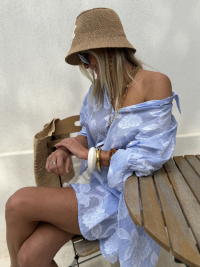 AMALFI textured blue shirt