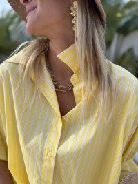 Chemise oversize AMALFI jaune à rayures