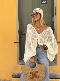Top HIPPIE dentelle oversize