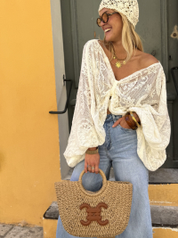 Top HIPPIE dentelle oversize