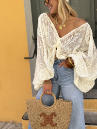 Top HIPPIE dentelle oversize