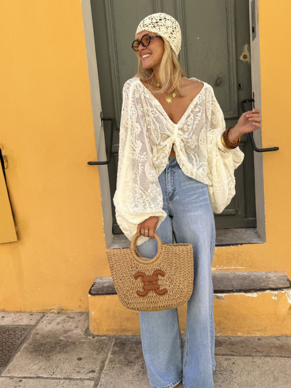 Top HIPPIE dentelle oversize