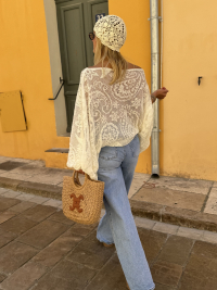 Top HIPPIE dentelle oversize