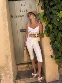 White CAPRI trousers