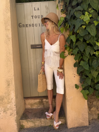 White CAPRI trousers
