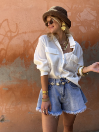 Short jean ZOEY délavé