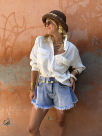 Short jean ZOEY délavé