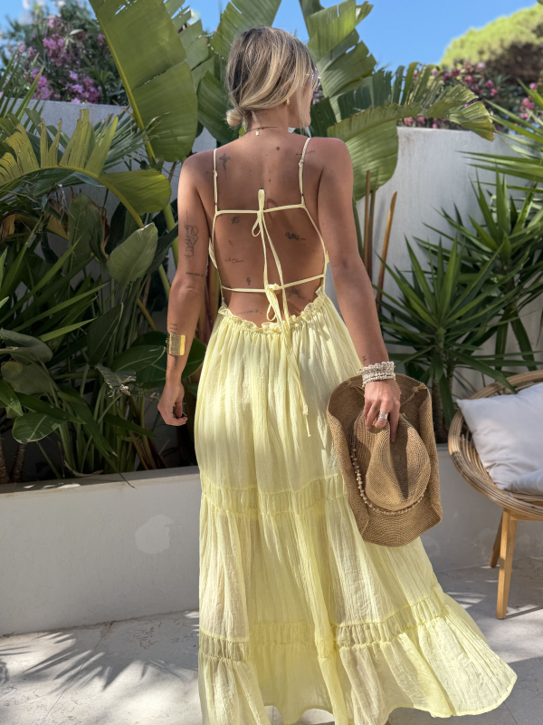 PRISCILLA yellow dress
