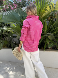 MARCELLO pink striped shirt