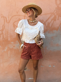 CLAUDIE terracotta shorts
