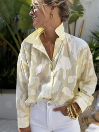 Chemise VÉRONA jaune texturée