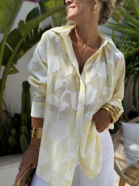Chemise VÉRONA jaune texturée