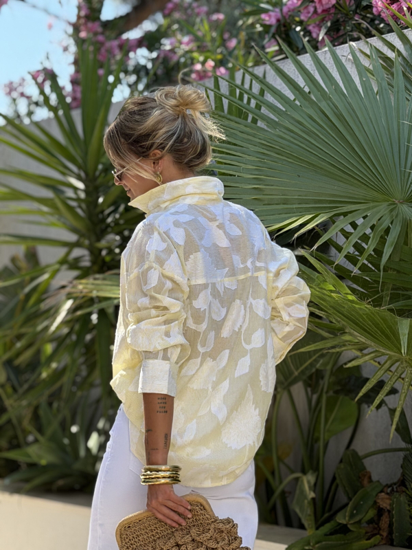 Chemise VÉRONA jaune texturée