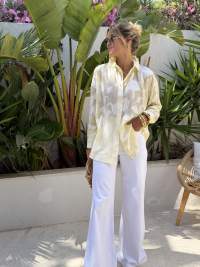 Chemise VÉRONA jaune texturée