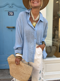 Chemise PAROS bleu