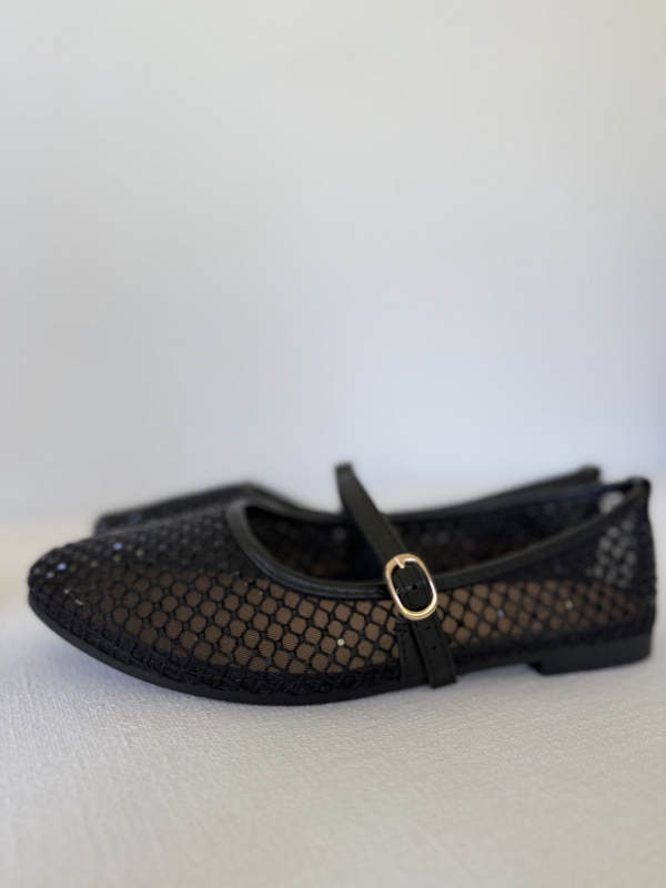 Ballerines AMBER noires à strass