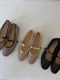 Ballerines AMBER noires à strass