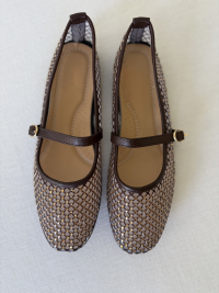 Ballerines AMBER chocolat à strass
