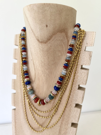 Collier multicolore perles rondes