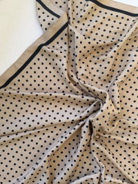 Foulard CLYDE camel à pois noir