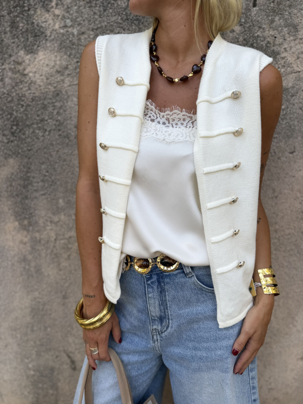 Gilet NORA écru