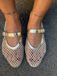 Ballerines ROMY dorées à strass