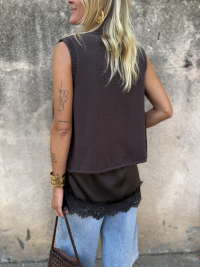 Gilet NORA chocolat