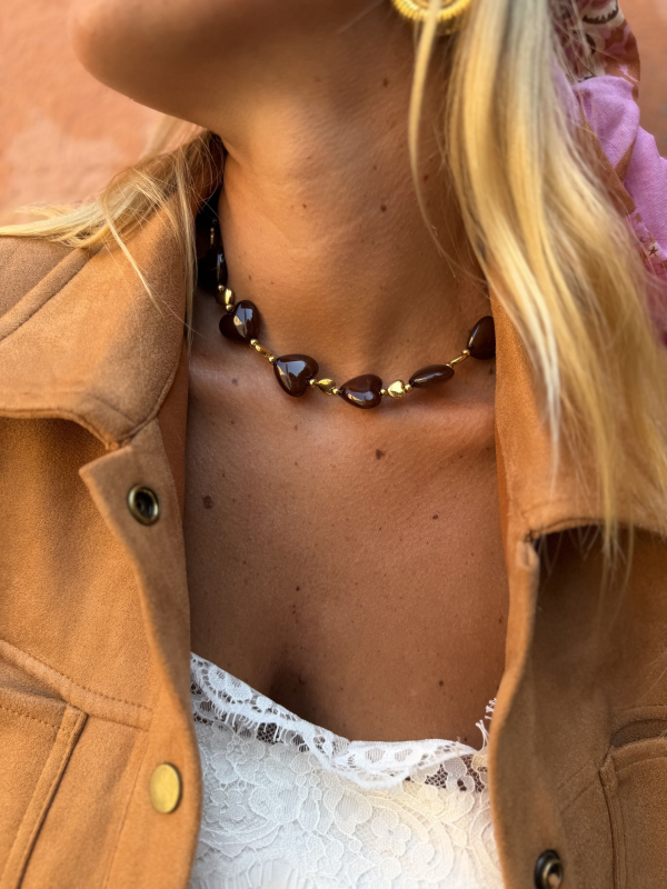 Collier AMOUR chocolat