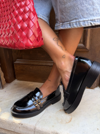 Mocassins JACOB double brides noir