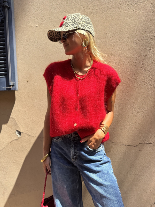 Gilet NINO sans manches rouge