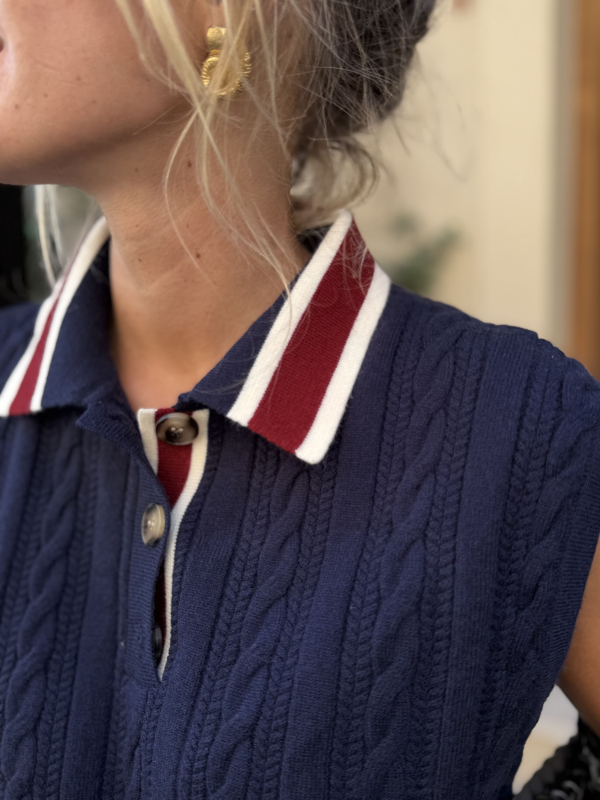 AARON navy polo