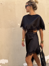 Robe asymétrique CRUZ noire