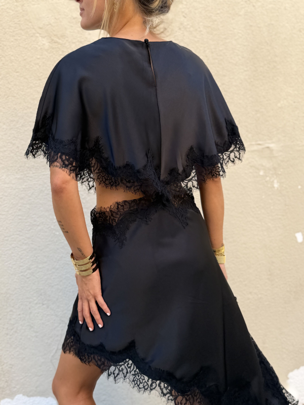 Robe asymétrique CRUZ noire