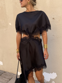 Robe asymétrique CRUZ noire