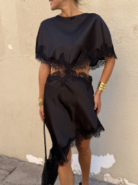 Robe asymétrique CRUZ noire