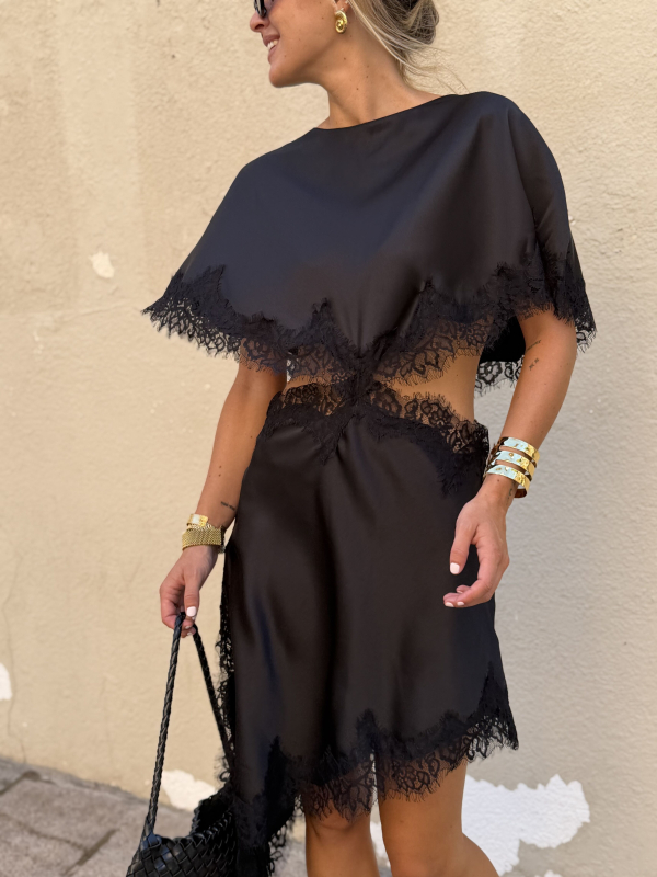 Robe asymétrique CRUZ noire
