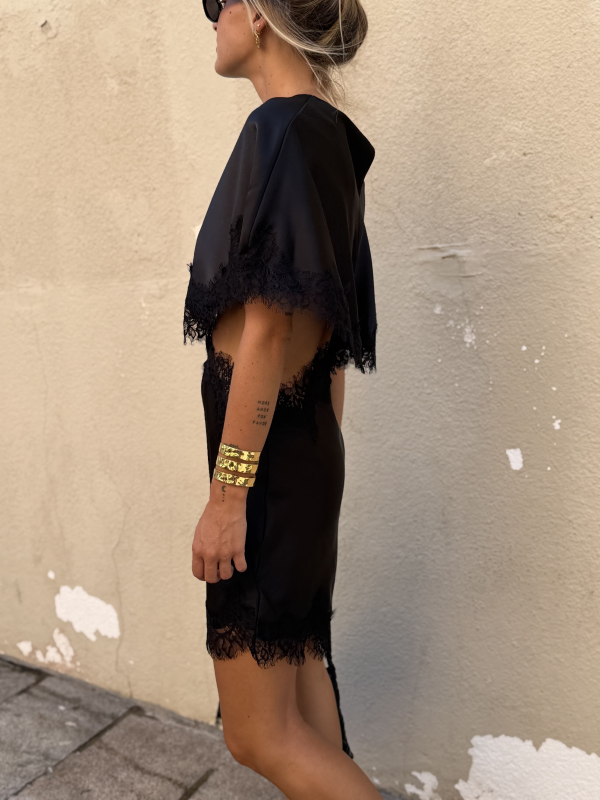 CRUZ black asymmetrical dress