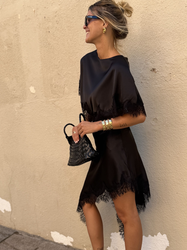 CRUZ black asymmetrical dress