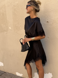 Robe asymétrique CRUZ noire