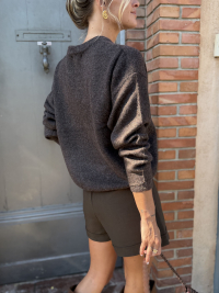 Pull H chocolat chiné